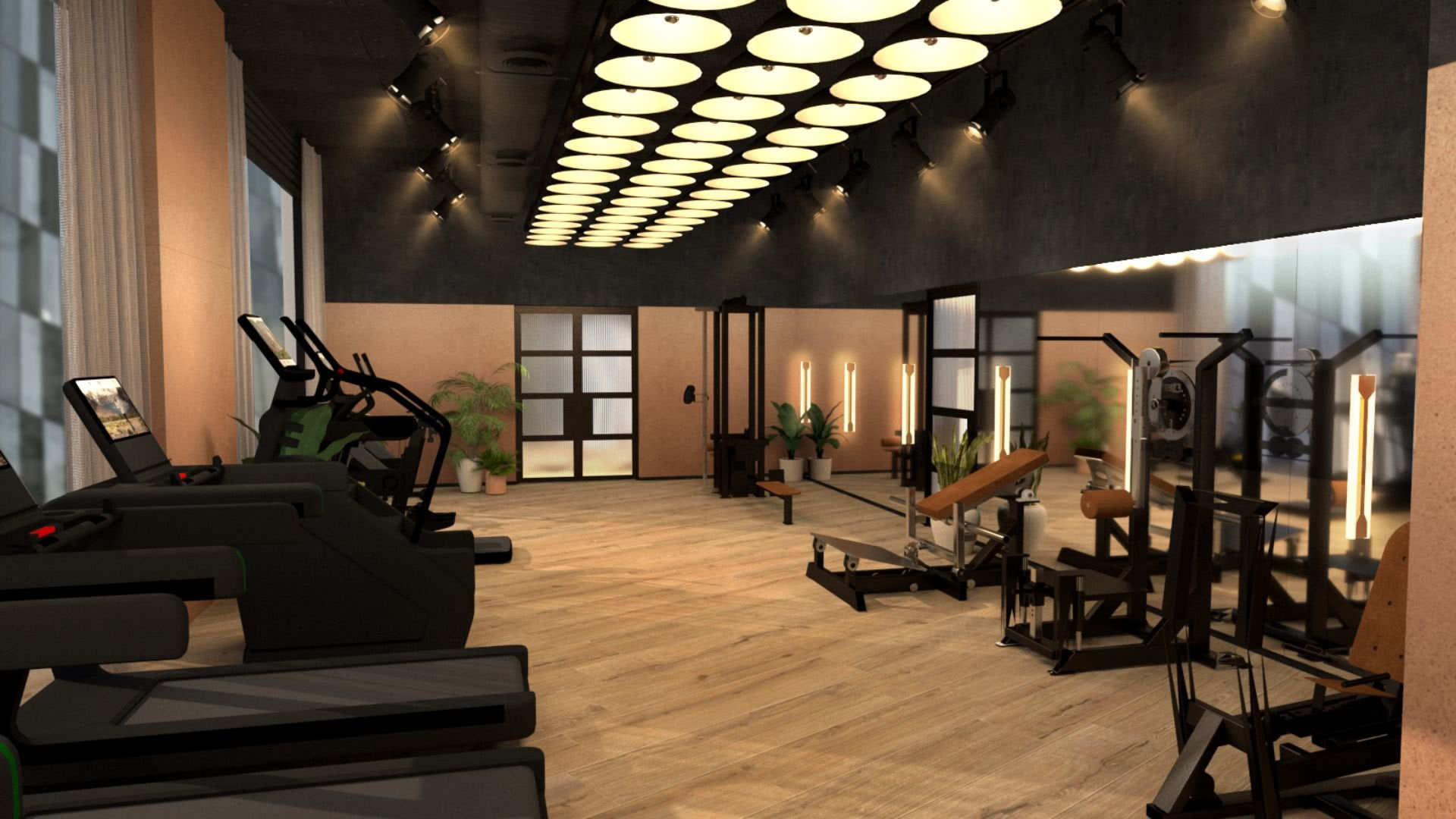 Coast Premium Ltd gym design equipment 3D render