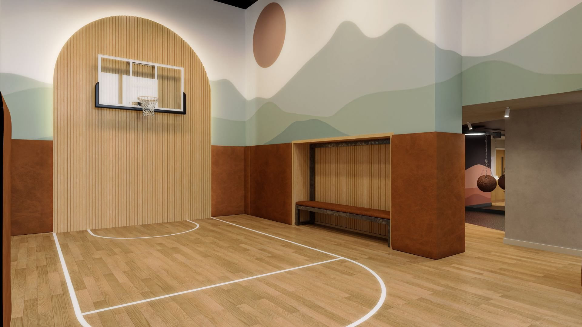 natural basketball court design